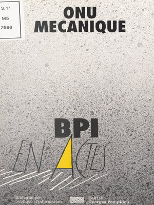 cover image of ONU mécanique
